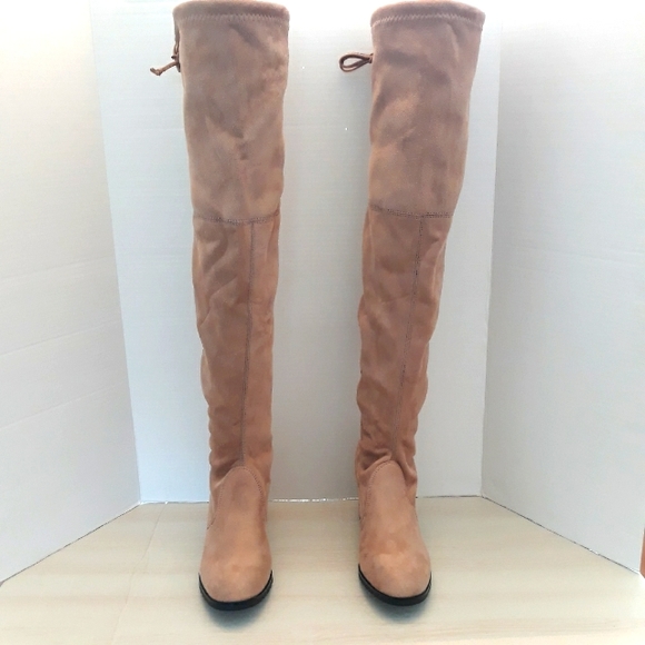 SHEIN Shoes - SHEIN Tan Above Knee Boots SZ 39/7.5